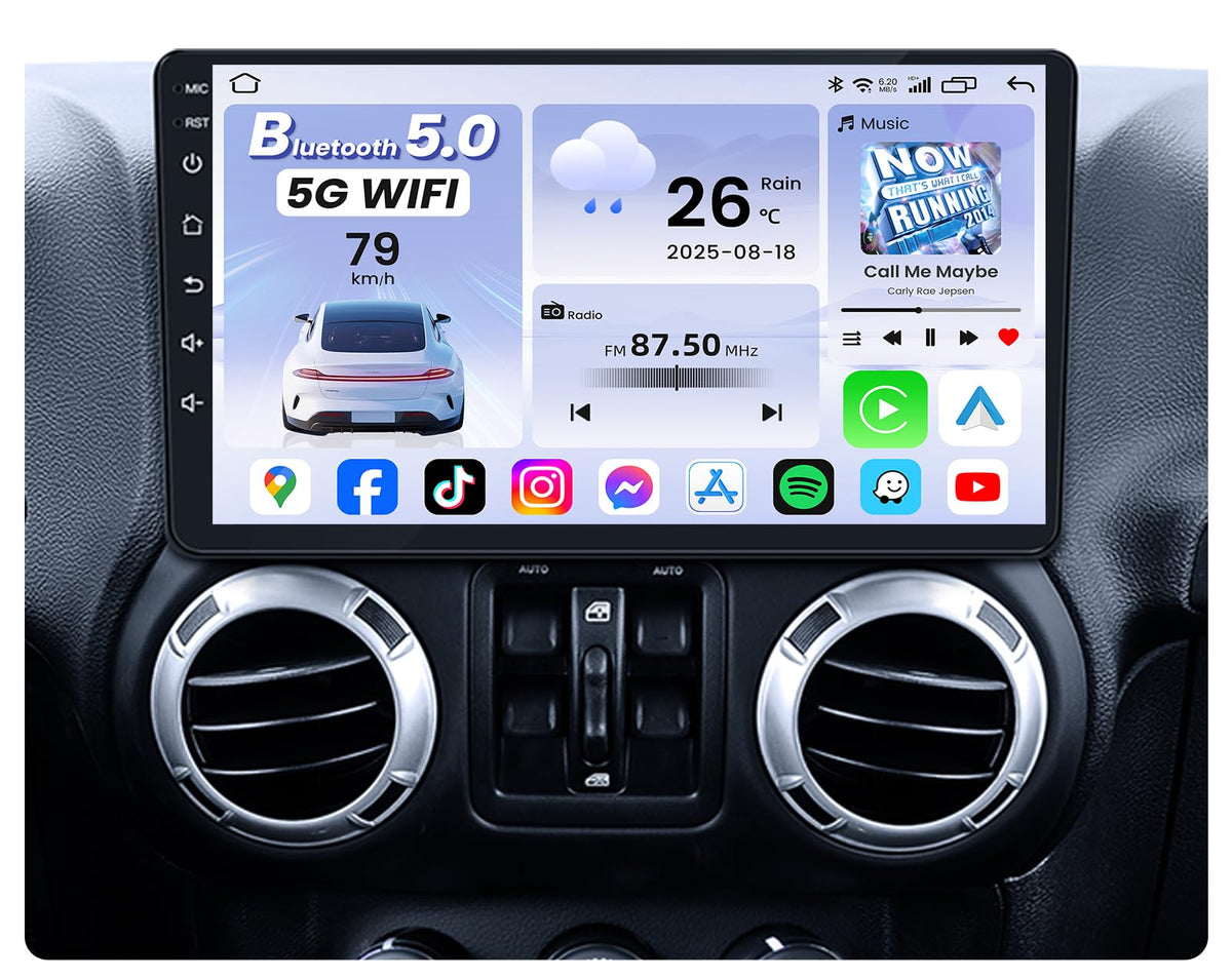 10" Car Radio for Jeep Wrangler JK 2007-2017 8Core 4+64GB ROM