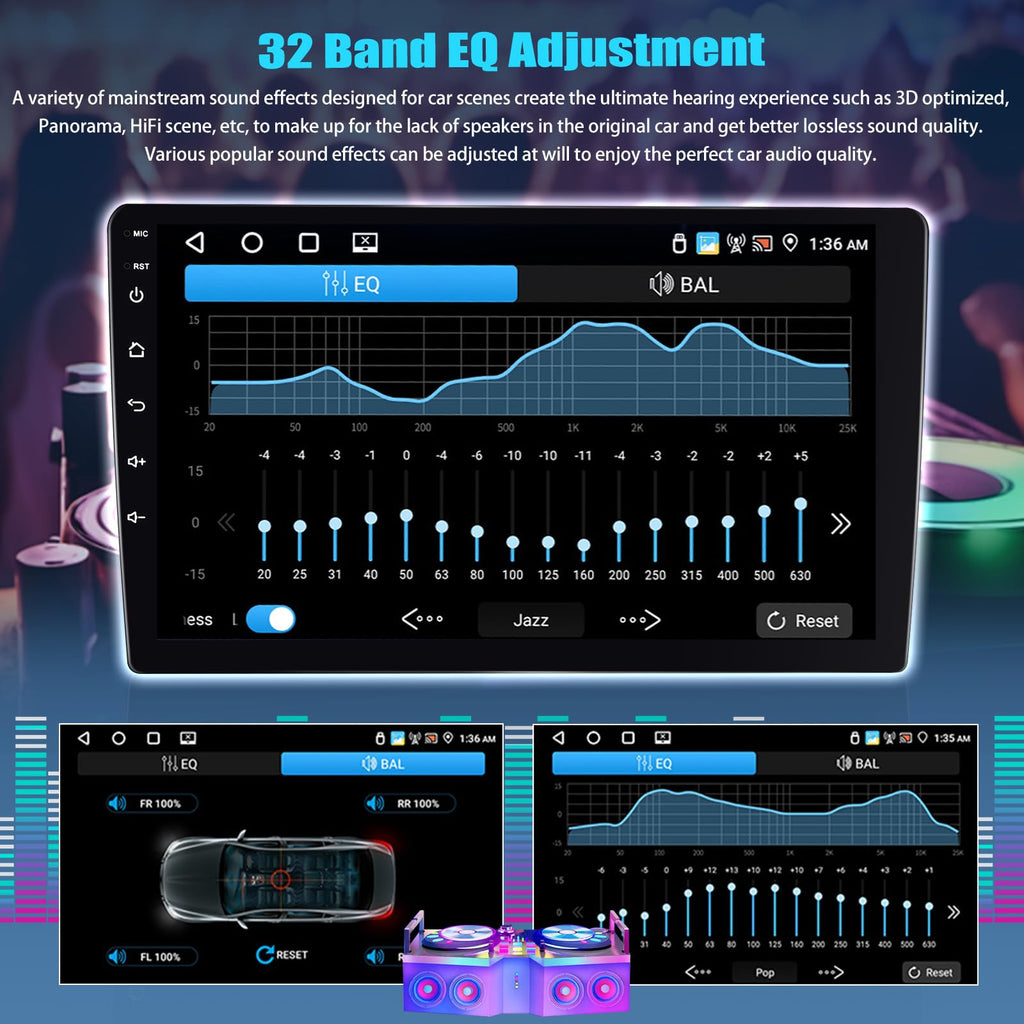 SIXTOP 4G+64G Android Car Stereo Radio for Jeep Wrangler JL Gladiator JT 2018-2021 Wireless Carplay Android Auto 9 Inch Touchscreen GPS Bluetooth 5.0 Head Unit WiFi 6 FM/RDS EQ SWC AHD Backup Camera