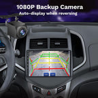 8Core 64ROM Android 15 Car Radio for Chevy Aveo Sonic 2012-2016: 9 Inch QLED FHD Touchscreen with Wireless Carplay Android Auto, 5G WiFi Bluetooth SWC GPS Navigation FM/AM DSP 1080P Backup Camera