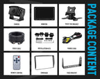 HD 1080P Wired Backup Camera System: 7" Monitor + Rear View Camera