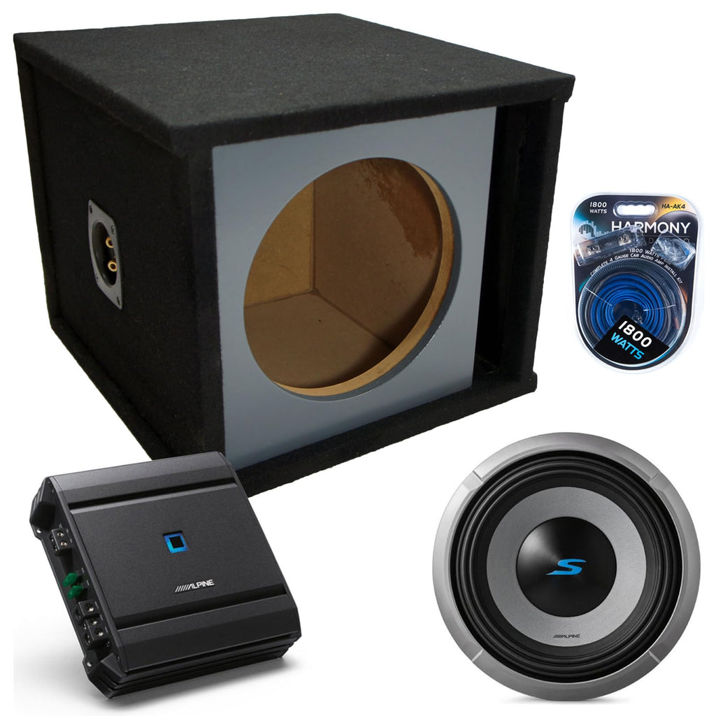 Alpine S-W12D4 Type S 12" Paintable Ported Sub Box Subwoofer Enclosure