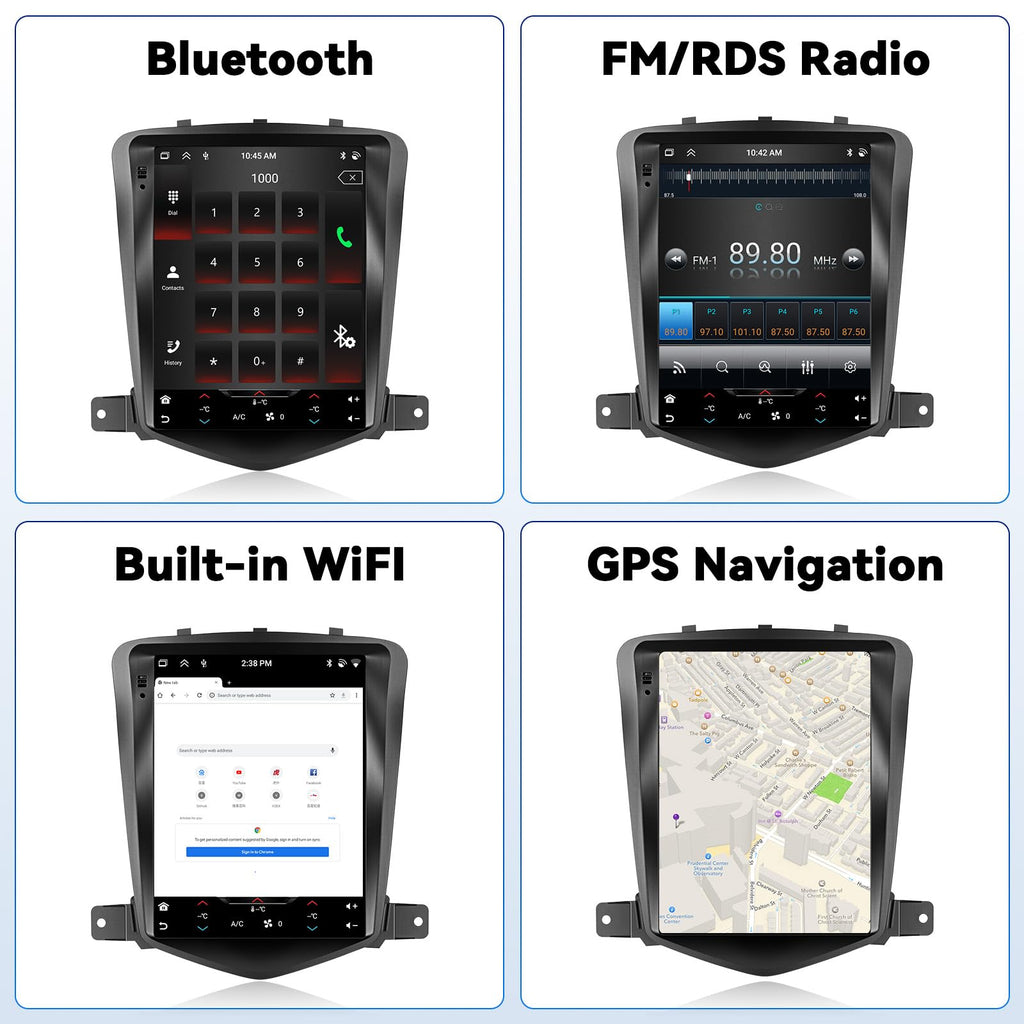 [8Core 4+64G] Android 15 for Chevrolet Chevy Cruze J300 2009-2015 Car Radio