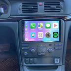 9'' Touch Screen Car Stereo for Volvo S80 2004-2008 with Wireless Carplay Android Auto Support GPS Navigation, WiFi, HiFi, Bluetooth, FM, SWC, Mic, Backup Camera, 4G+64GB