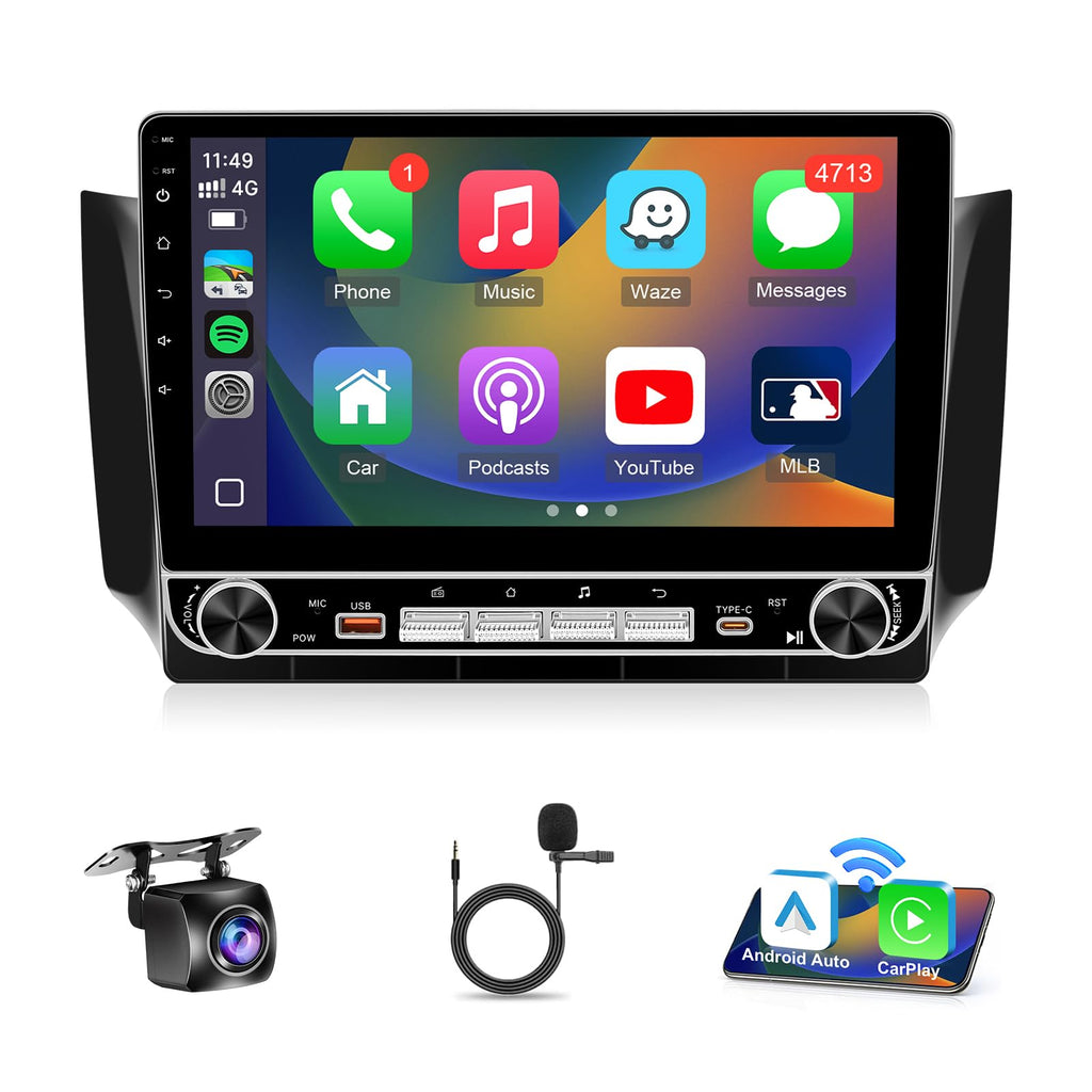 8 Core 4+64G Car Stereo for 2013-2017 Nissan Sentra Radio with Knob