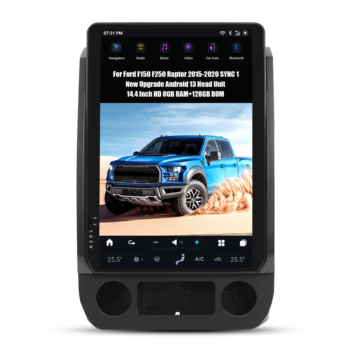 AuCar for Ford F150 F250 Raptor 2013-2014 (SYNC 2 System) 14.4 Inch Touch Screen Android 13 Car Radio Head Unit, Car Multimedia Player GPS Navigation Wireless Carplay Android Auto 8GB+128GB