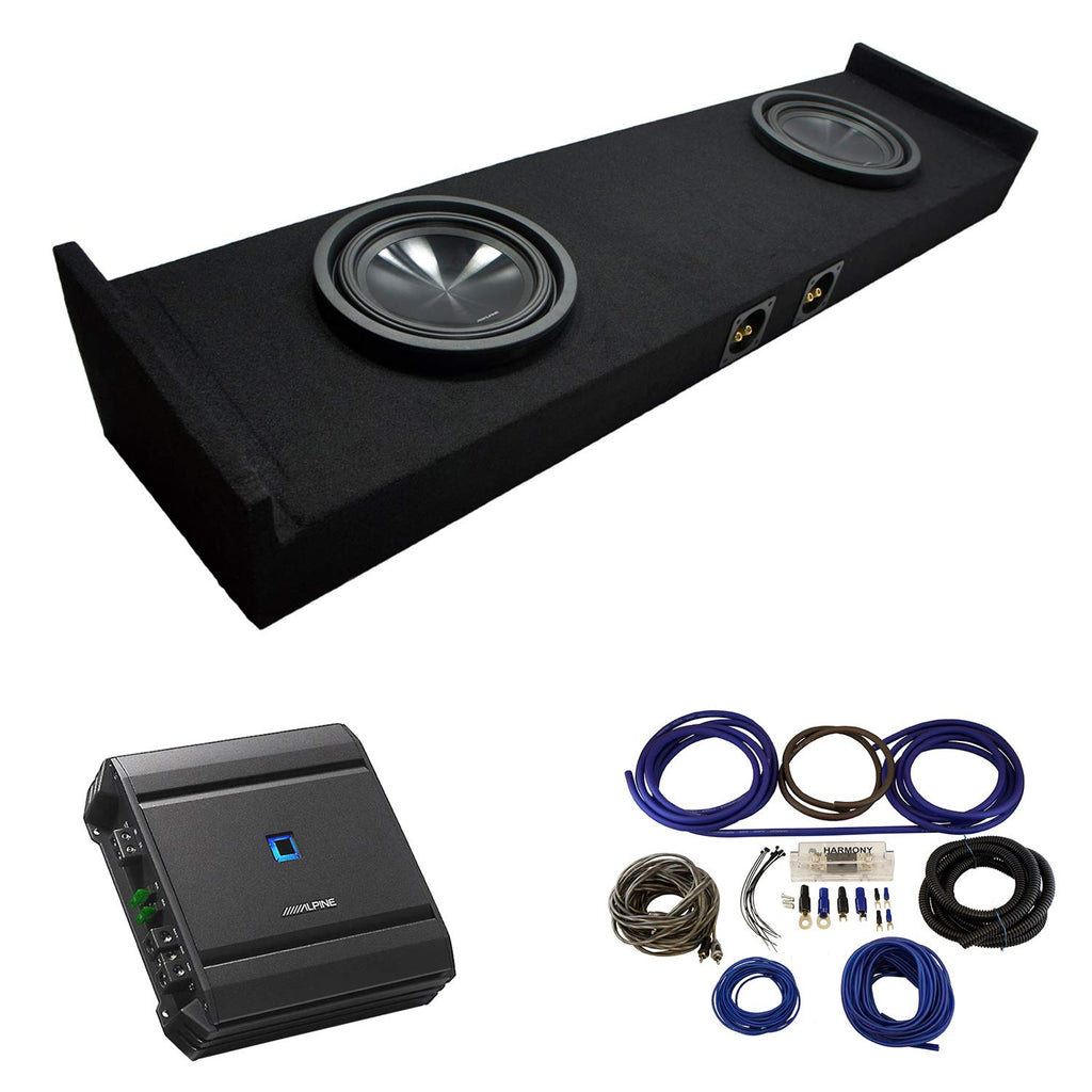 Alpine SWT-10S4 Dual 10" Sub Box S-A60M Amp Fits 2015-2025 F150 SuperCrew