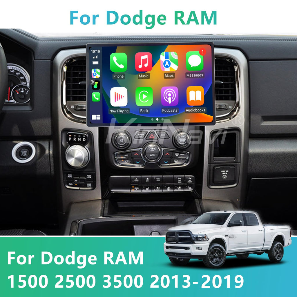 Car Radio for Dodge Ram 1500 2500 3500 2013-2018 Auto A/C 13.1 Inch Upgrade