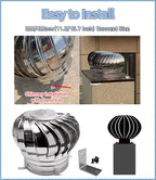 Roof Air Ventilator, Stainless Steel Rotating Turbine for Efficient Attic Ventilation
