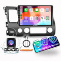 for Honda Civic 2006-2011 LHD Car CarPlay Android Auto Navigation Stereo GPS Radio Reverse Camera Display 10" IPS Touchscreen Headunit Tablet Pad Media Player, if Applicable Quad Core 4G+64G