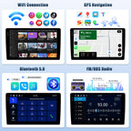 SIXTOP 4G+128G Android Car Stereo Radio for Nissan Sentra 2013-2017 Wireless CarPlay Android Auto 10.1 Inch HD Touchscreen GPS Navigation Head Unit Bluetooth 5.0 FM/RDS WiFi 32EQ SWC AHD Backup Camera