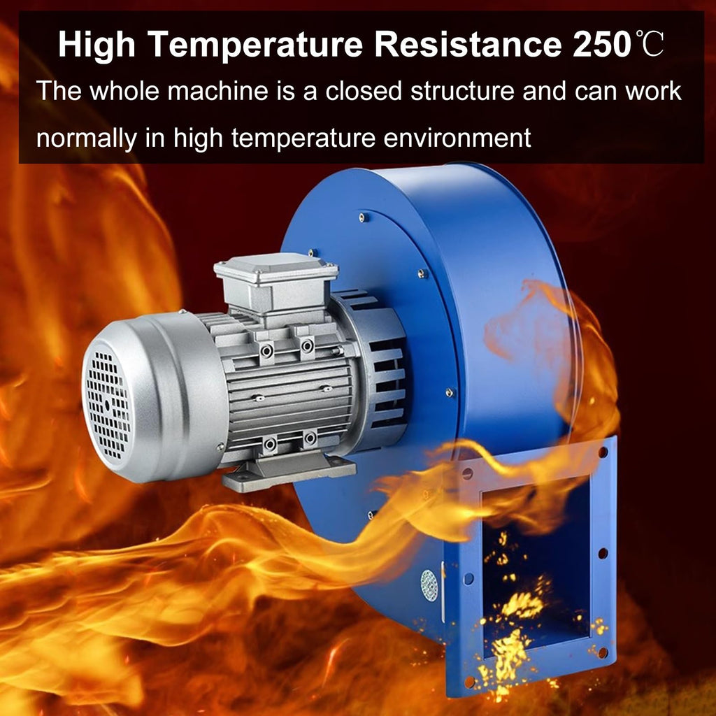 High-Temperature Industrial Boiler Blower - Compact Centrifugal Fan with Flange & Bracket for Efficient Air Supply & Combustion Intake in HVAC & Ventilation Systems