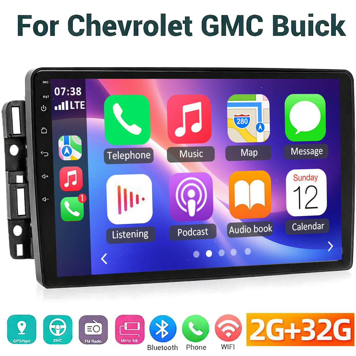 2+64G Android 14 Car Radio Stereo Upgrade for Chevrolet Express 2500 2008-2024 10.1 Inch IPS Touch Screen GPS Navi Head Unit w/Wireless Carplay & Android Auto/FM/SWC/WiFi/Bluetooth/Camera