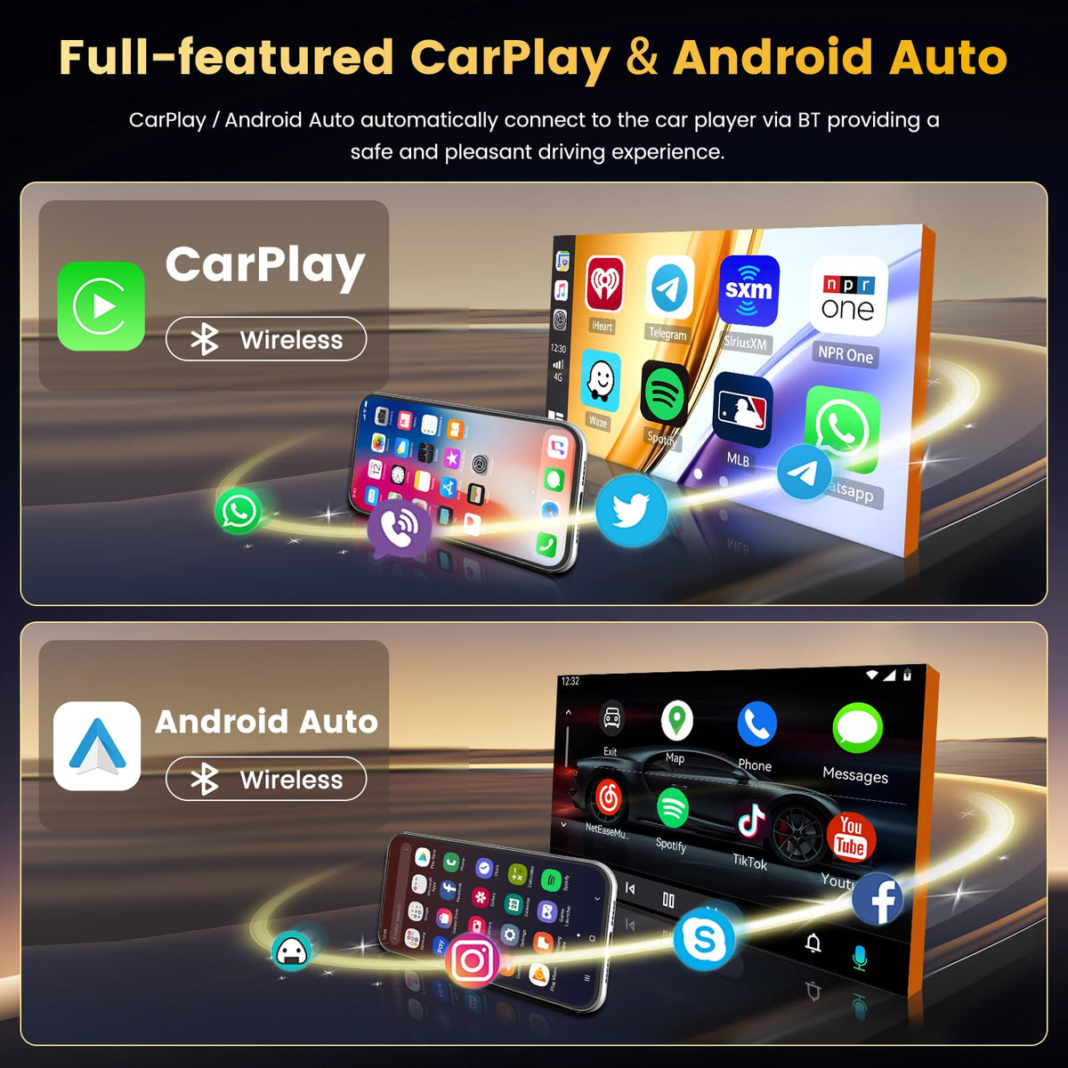 4+128G Android 15 Car Radio for Acura TSX 2009-2014 Honda Accord 2008-2012