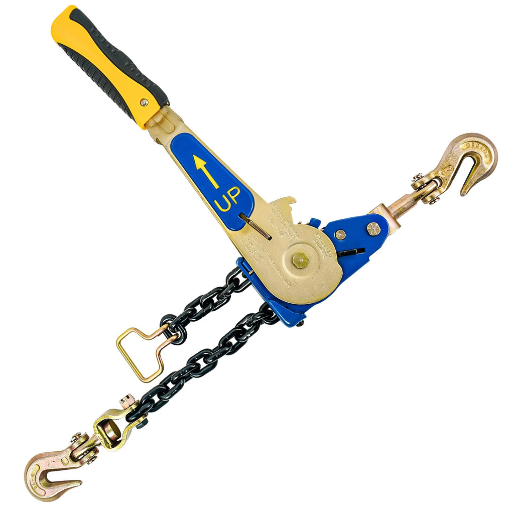 2 Pack 5/16"-3/8" EZ Ratchet Chain Binders with Grab Hooks