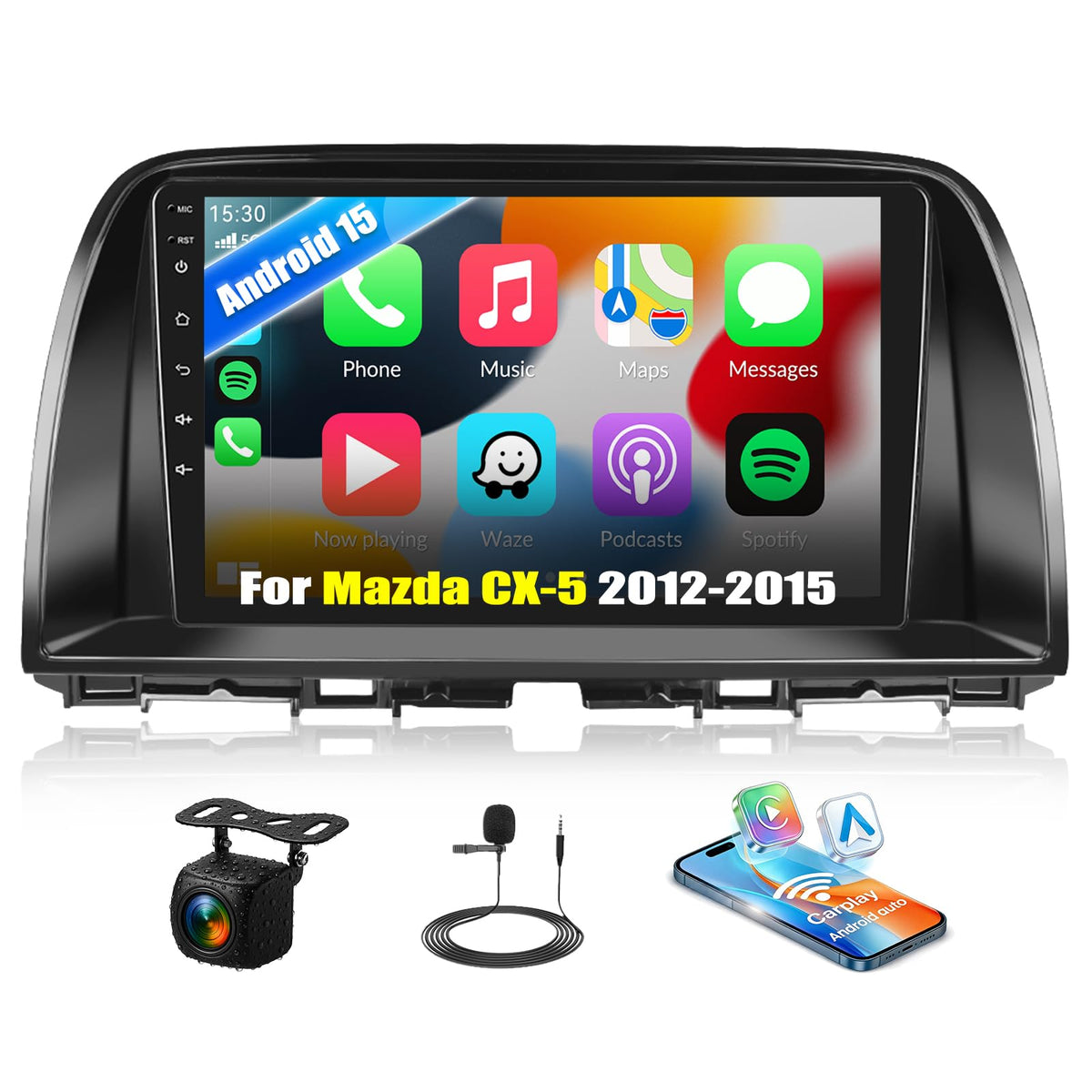 Android 15 Car Radio for Mazda CX-5 CX5 CX 5 2012-2015, 4G+128G