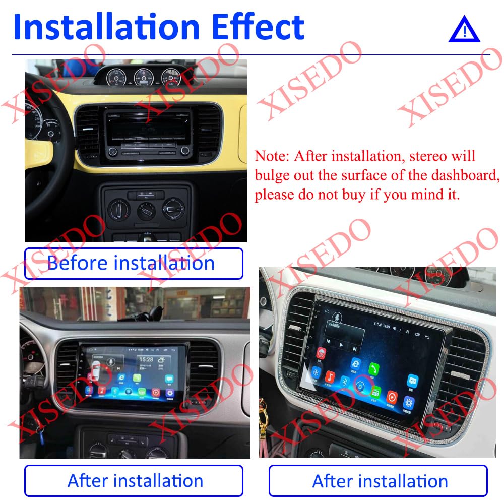 for VW/Volkswagen Beetle 2011-2019 Car Radio Stereo Carplay IPS Android Car Stereo 9" in-Dash Head Unit WiFi GPS Navigation Steering Wheel Control RAM 4G ROM 64G
