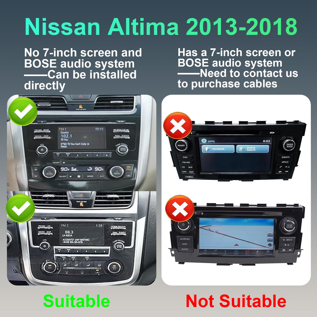 4+64G Upgraded Android 14 Car Radio Stereo for Nissan Altima 2013-2018