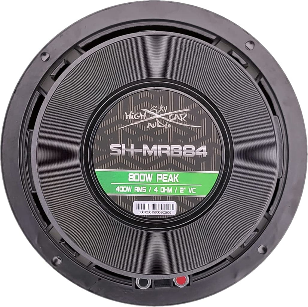 Sky High Car Audio Package Deal 2 MRB84 8" Midrange Bullet Speakers & 2 TW1S Tweeters