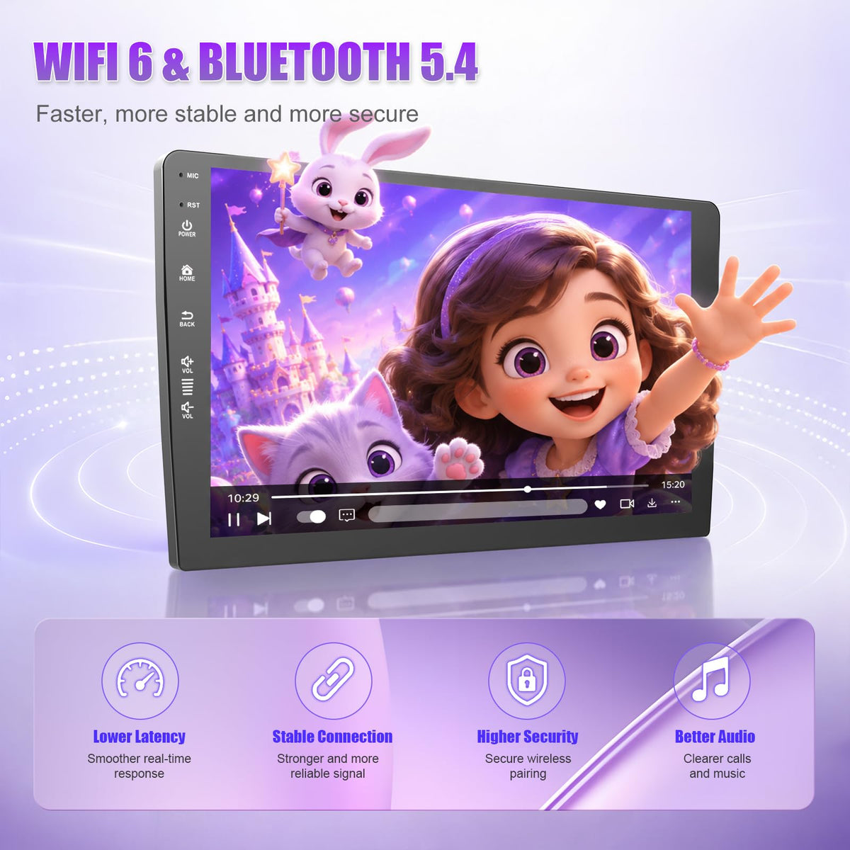 10.2''2+ 64GB Car Radio Stereo for Toyota RAV4 2013-2018 with Wireless CarPlay Android Auto | IPS HD Touchscreen, 2+64G Storage, 5G-WiFi6 Airplay FM SWC, 1080P Backup Camera