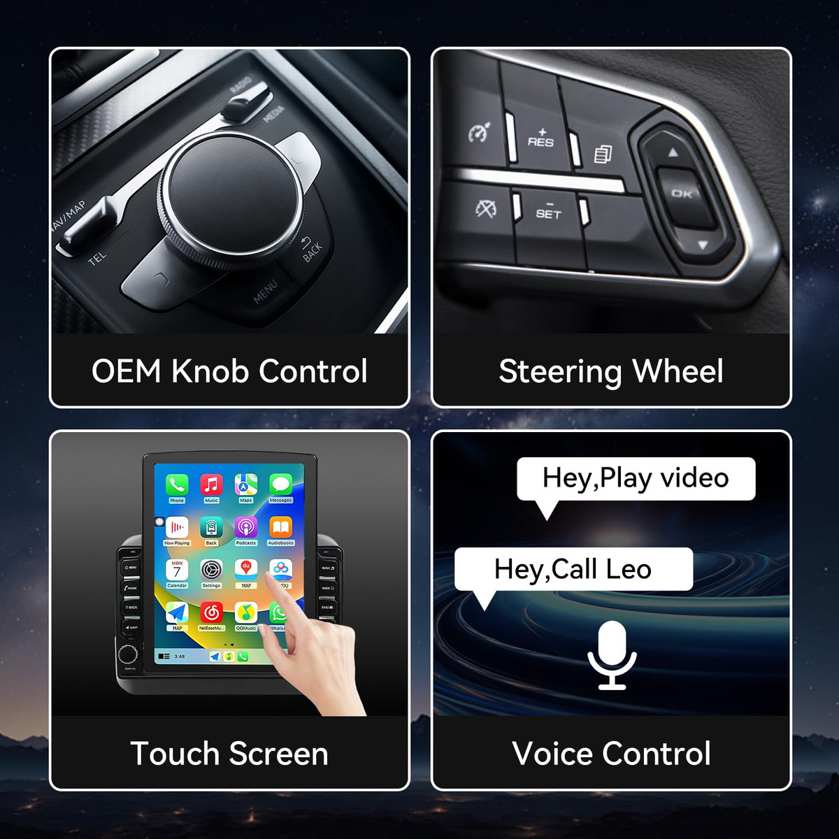 Android 14 Car Stereo Radio Compatible with Jeep Wrangler JL 2018-2021 Gladiator JT 2020 2021 Upgrade,Wireless CarPlay & Android Auto AHD Backup Camera 9.7 Touch Screen GPS SWC Bluetooth 2+64G