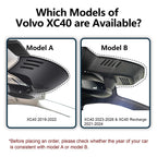 Front 4K & Rear 1080P Dash Cam Custom for Volvo XC40 2019-2022 (Model A)