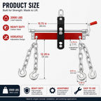 GYPSYFY 2000 lb Engine Hoist Load Leveler with Dual Hooks Adjustable Chains A
