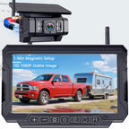 1080P Dual Magnetic Wireless Backup Camera - 7" Split-Screen for RV Trailer