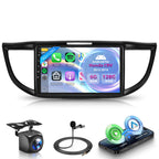 8 Core 6G+128G Android Car Radio for Honda CRV 2012-2016 with Wireless CarPlay Android Auto, 9” Touchscreen Car Stereo Mirror Link GPS WiFi Bluetooth FM RDS DSP EQ SWC Backup Camera