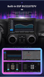 Android 14 Car Radio Stereo for Jeep Wrangler/Jeep Compass/Jeep Liberty/Dodge Ram /, 8 Core 4+32GB 10.1" QLED Touchscreen GPS Navigation Head Unit with CarPlay Android Auto Bluetooth DSP