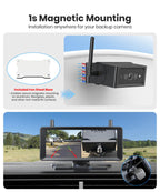 AUTO-VOX 7.2" Dual Wireless Magnetic Backup Camera System, 1-Min Install