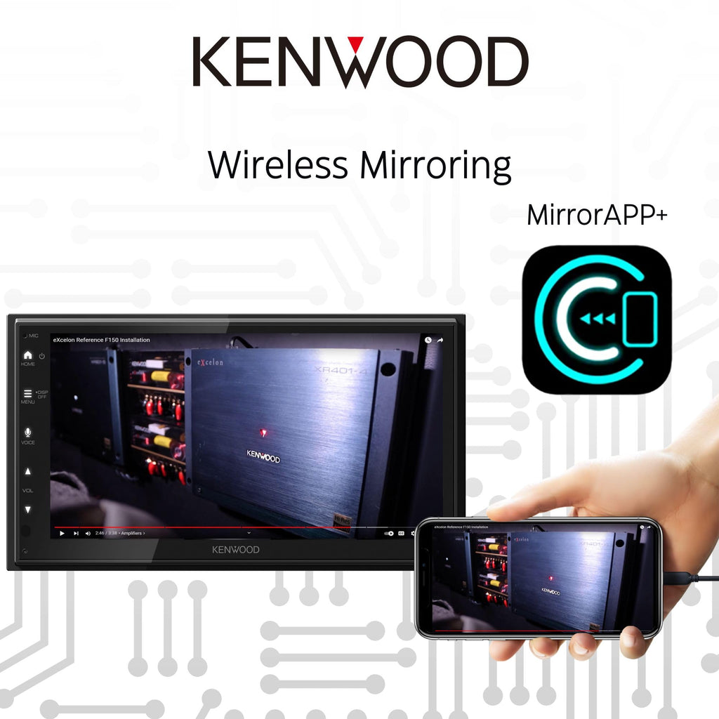 KENWOOD DMX5710S 6.8" Capacitive Touchscreen Digital Multimedia Receiver – Wireless Apple CarPlay, Android Auto, Bluetooth, iDatalink Maestro Ready