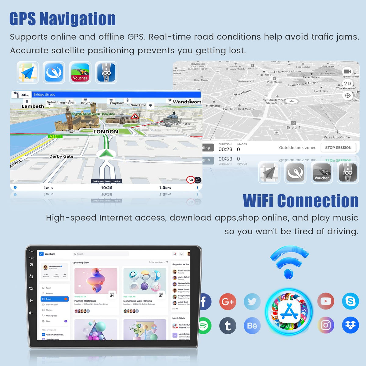 [8Core 6+128G]Android Car Radio for Jeep Compass Patriot 2010-2016 with GPS
