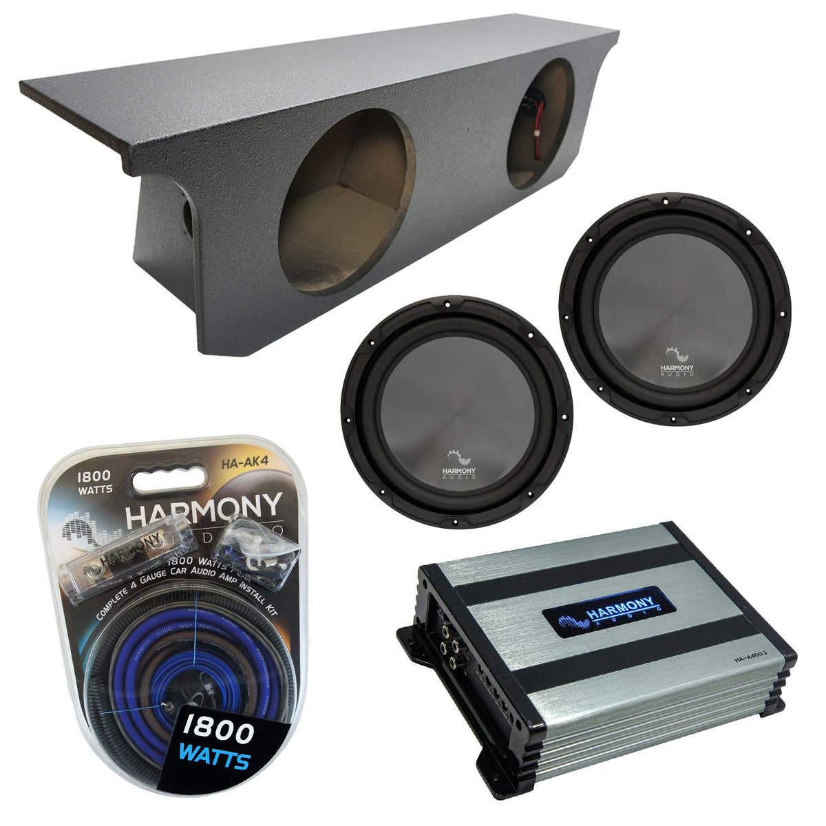 Loaded R124 Dual 12" Sub Box with Amp Fits 2007-2018 Jeep Wrangler JK