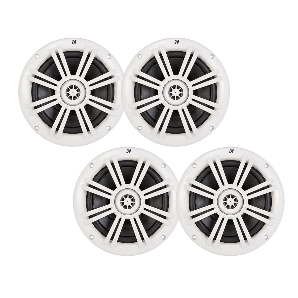 KICKER 6.5" Marine Speakers (2 Pair) Charcoal Salt Water Grills OEM Replacement Speakers