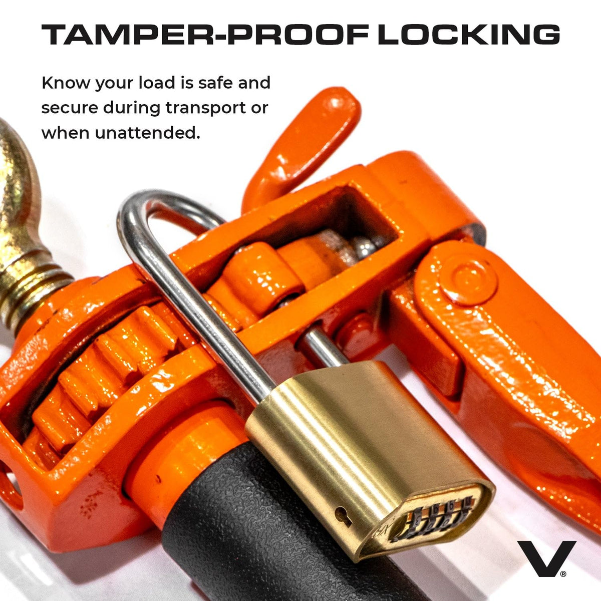 VULCAN Chain and Load Binder Kit - (2) Grade 70 5/16 Inch x 10 Foot Chains and (2) Folding Handle Load Binders - 4,700 Pound Safe Working Load