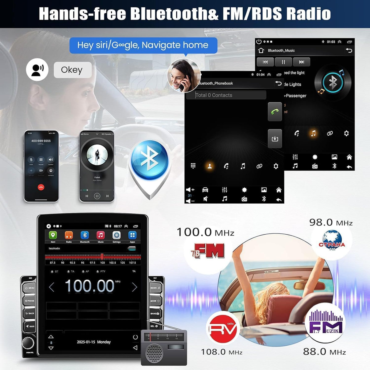 Car Radio Stereo for Nissan Frontier 2015 2016 2017 2018 2019 2020 2021