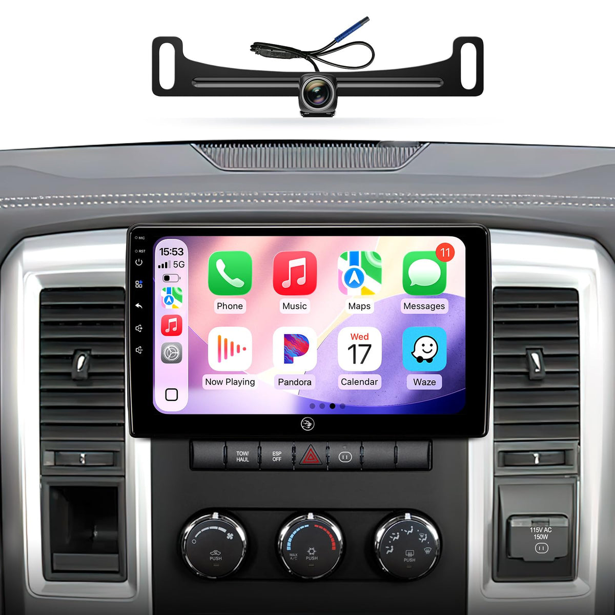 10" 4G+64G Touchscreen Car Stereo for Dodge Ram 1500 2500 3500 2009-2012