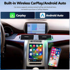 for Acura RL 2004-2012 Android 14 Radio Tesla Style 9.7-Inch IPS Touch Screen Stereo with Bluetooth 5.0 Carplay/Android Auto GPS Navigation for Car Multimedia Player with HD Rear-View Camera