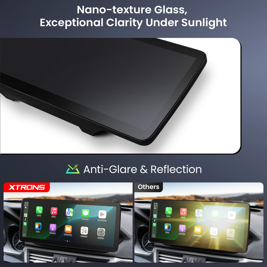 XTRONS Android Car Stereo for Mercedes-Benz E-Class W212 S212 (2009-2012) NTG 4.0, 12.3" IPS Touchscreen, Wireless CarPlay & Android Auto, Qualcomm Snapdragon 662, 8+128GB, Retains OEM Functions