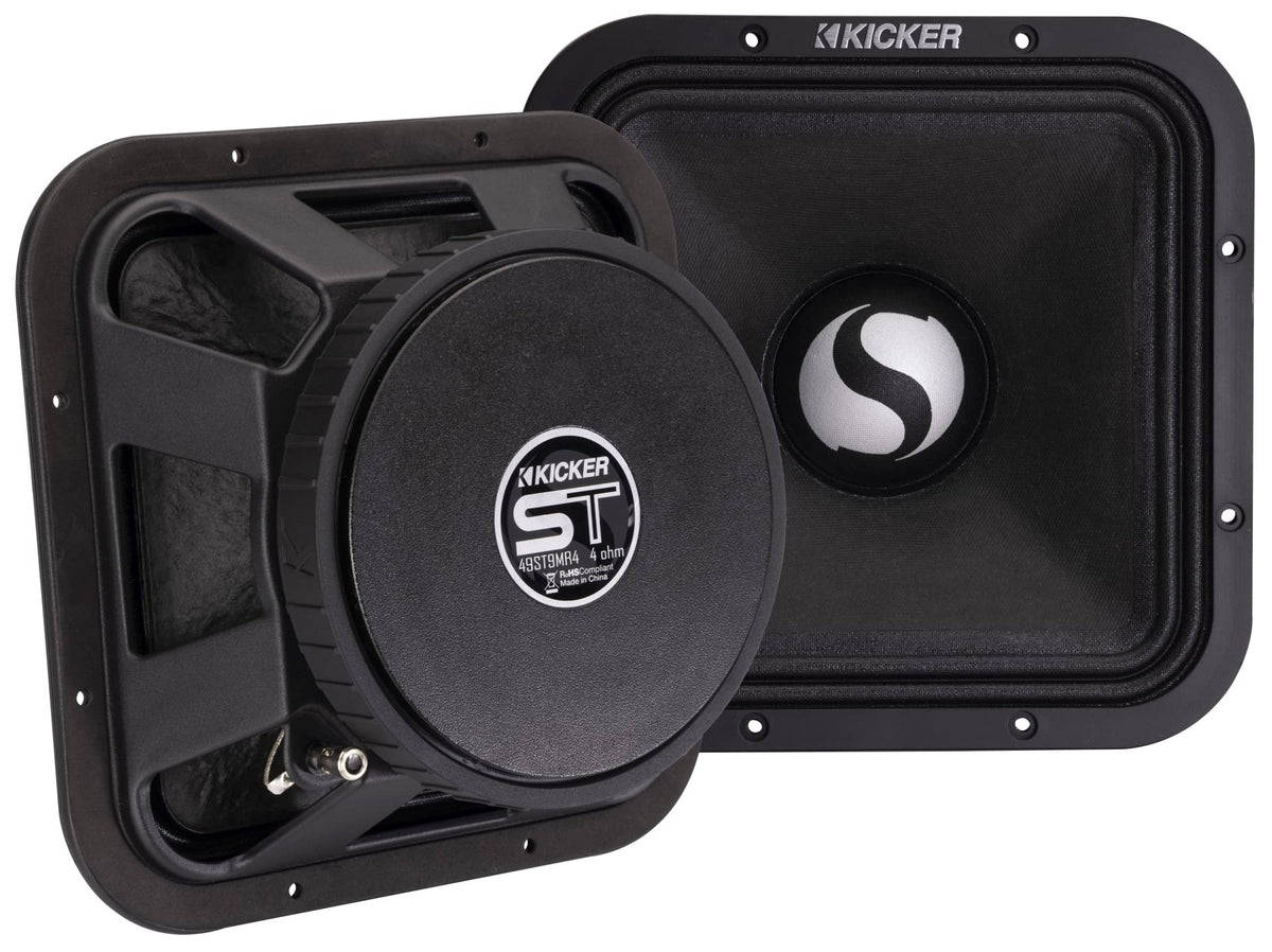 KICKER 49ST9MR8 9" Street Series Square Mid-Bass, Pair, 8ohm
