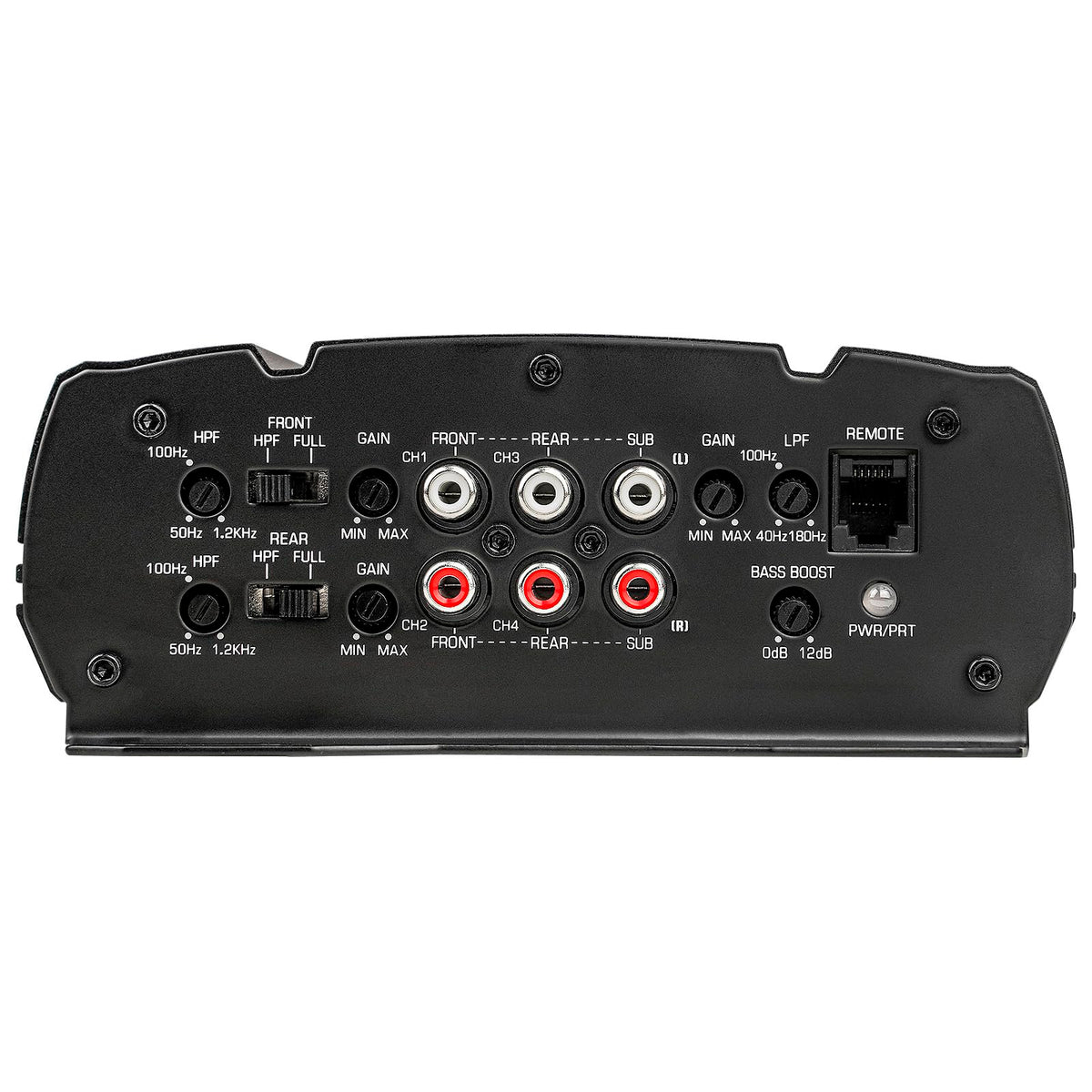 Audiopipe Mini Class AB Mosfet Power Amplifier (APMQ-56125), High Performance, 5 Channel, 1800W, Compact Design, MOSFET Circuitry, Low-Pass/High-Pass Filter, Reliable Protection, Remote Bass Knob