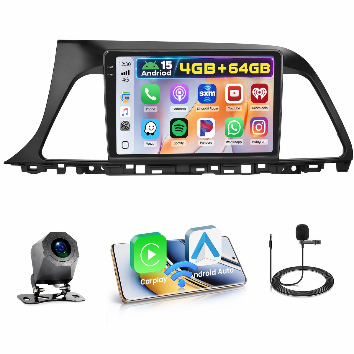 [Fuluku] 4+128GB 9" Android 15 Car Radio for Hyundai Sonata 2015-2017(LHD)