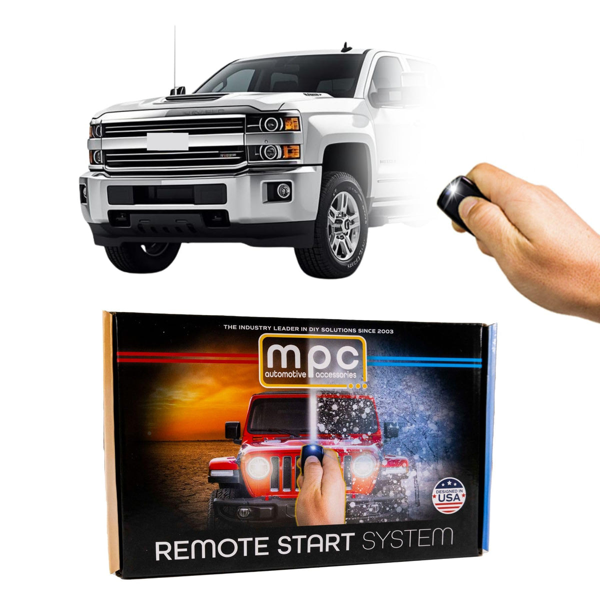 MPC Plug & Play Remote Start Kit Compatible with Chevrolet Silverado 2500 2007-2014 | Uses Your Factory Remotes - 3x Lock Activation | Includes Flashlink Updater (required for installation in vehicle)