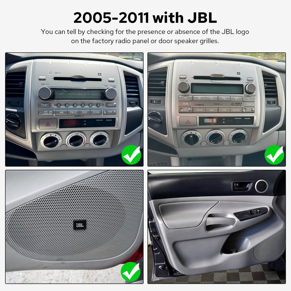 JOYING Car Radio for Toyota Tacoma 2005-2015 Android 13 Car Stereo 9 Inch Head Unit with Carplay & Android Auto, Mirror Link, GPS Navigation, Bluetooth, Volume Knob(JY-TT187N4)