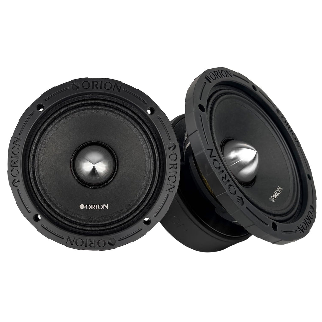 Orion XTRPRO XPM654MBF High Performance 6.5” Mid-Bass Bullet Loudspeakers, 1600W Max Power, 400W RMS, 4 Ohm, 2” Voice Coil - Pro Car Audio Stereo, Midrange Speakers (Pair)