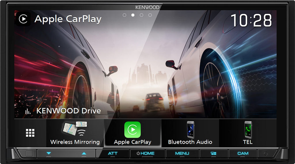 KENWOOD DMX8021DABS - 7" Digital Media AV Receiver with Wireless CarPlay & Android Car (4 x 50W, DAB+/FM, BT, 3 x Pre-Out 4V, USB-C, iPod/iPhone Controller)