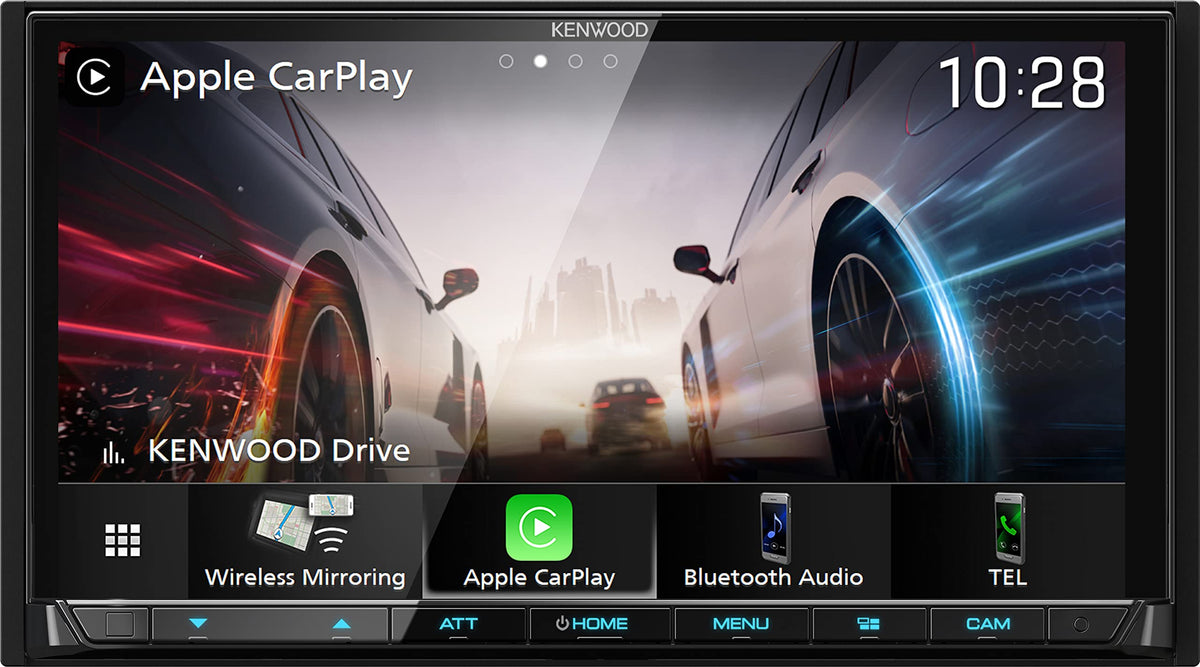 KENWOOD DMX8021DABS - 7" Digital Media AV Receiver with Wireless CarPlay & Android Car (4 x 50W, DAB+/FM, BT, 3 x Pre-Out 4V, USB-C, iPod/iPhone Controller)