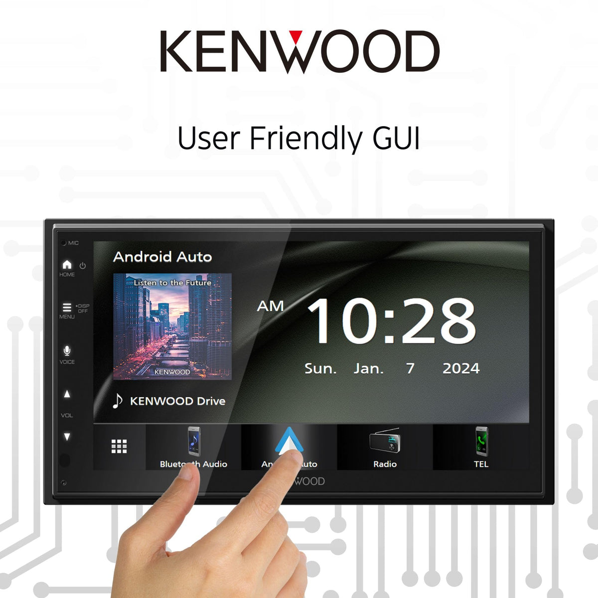 KENWOOD DMX5710S 6.8" Capacitive Touchscreen Digital Multimedia Receiver – Wireless Apple CarPlay, Android Auto, Bluetooth, iDatalink Maestro Ready