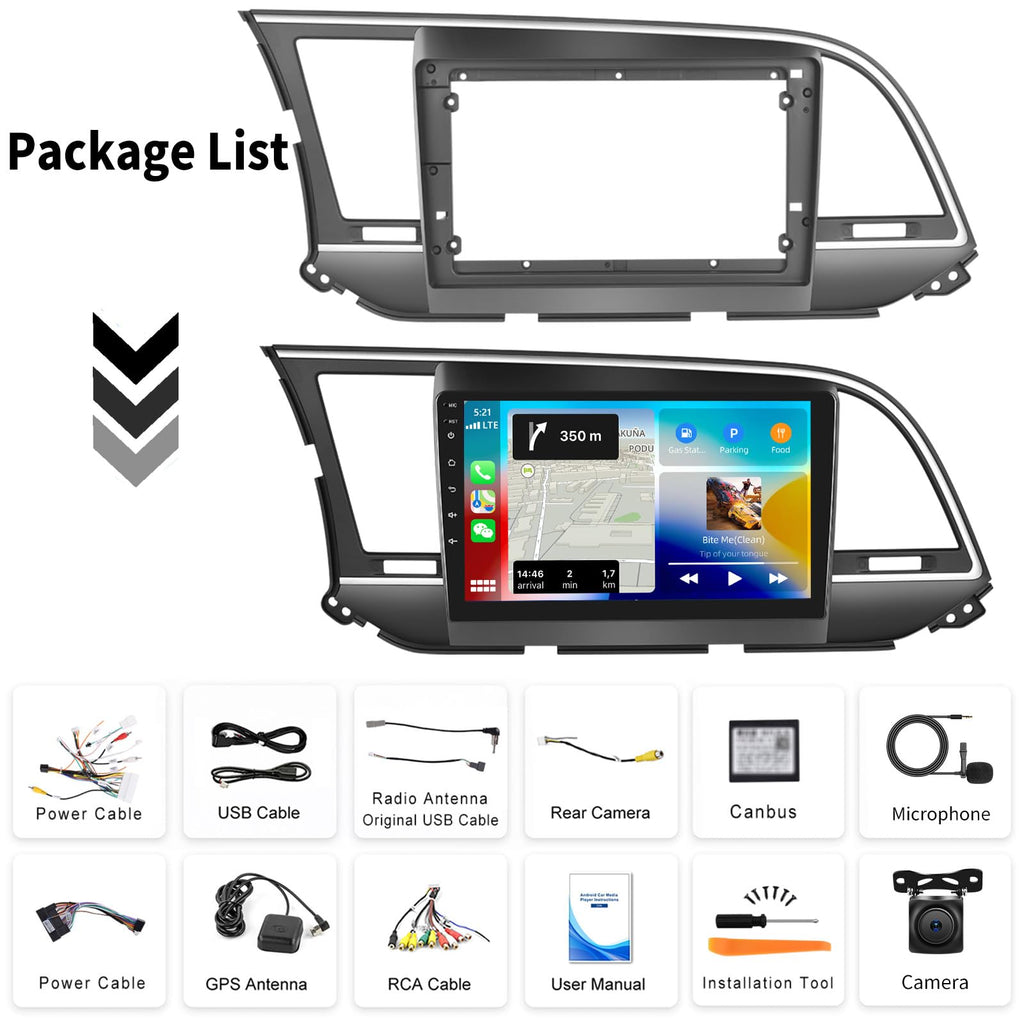 [6+128G] 8-Core Android 15 Car Radio Stereo for Hyundai 2016-2018