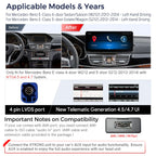 XTRONS 12.3 Inch Android 14 Car Stereo for Mercedes-Benz W212 S212 (2013-2014) NTG 4.5 4.7 System, IPS Touch Screen 4+64GB Global 4G Car Radio GPS Navigation Support Wireless CarPlay Android Auto